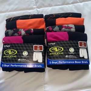 Boys Performance Lightweight Breathable Boxer Briefs Underwear 5-Pack Size S